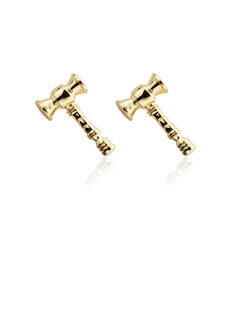 Fashion and Simple Plated Gold Hammer Cufflinks