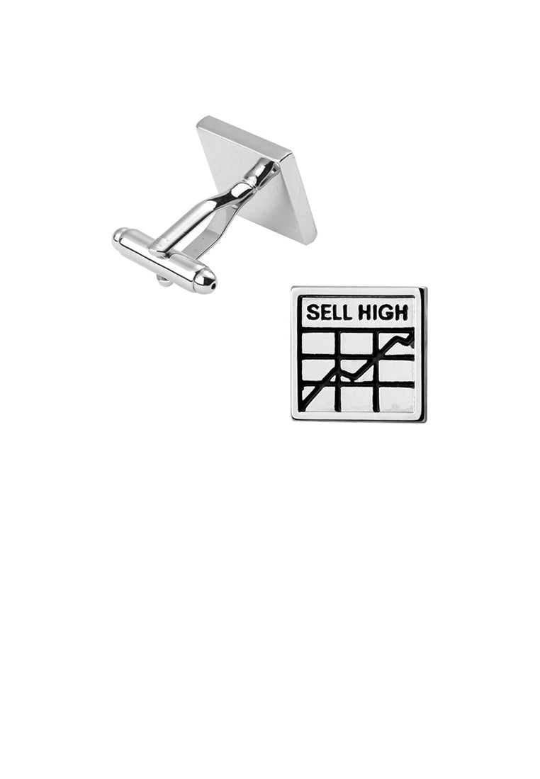 Fashion Creative Stock Trend Geometric Square Cufflinks