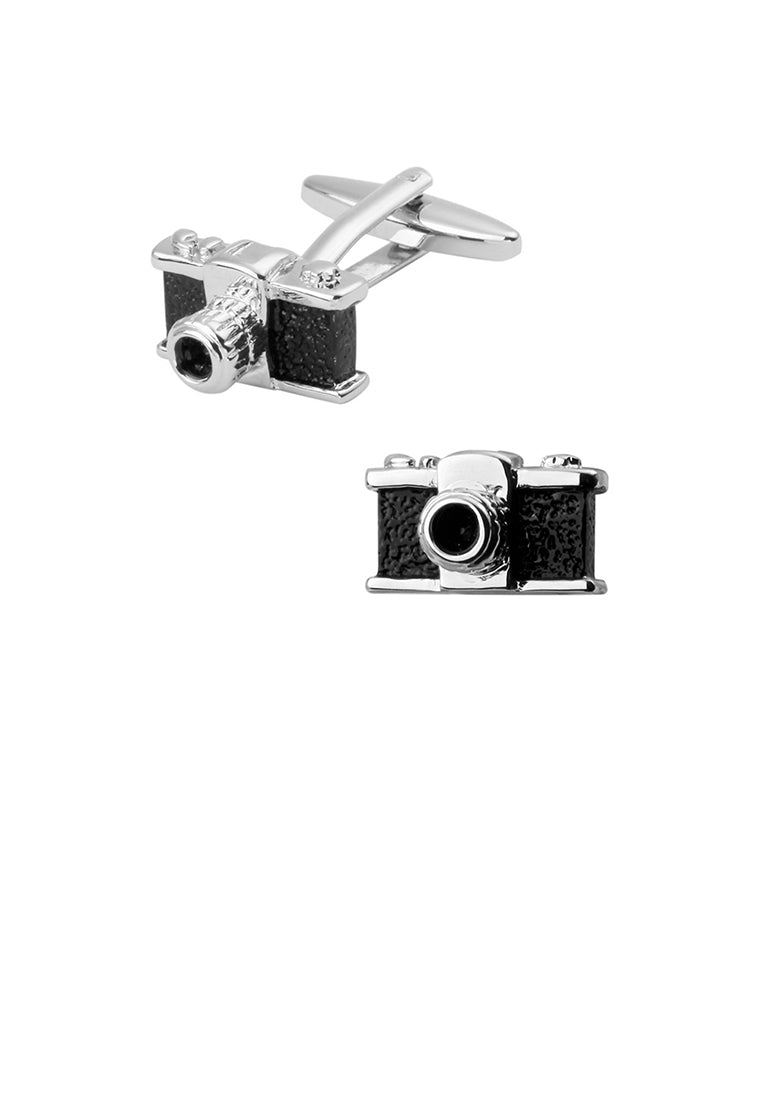 Fashion and Creative Enamel Black Camera Cufflinks