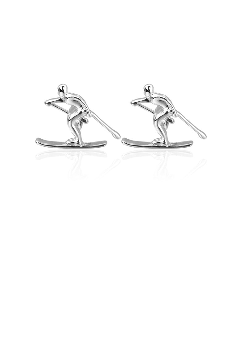 Simple Personalized Ski Cufflinks