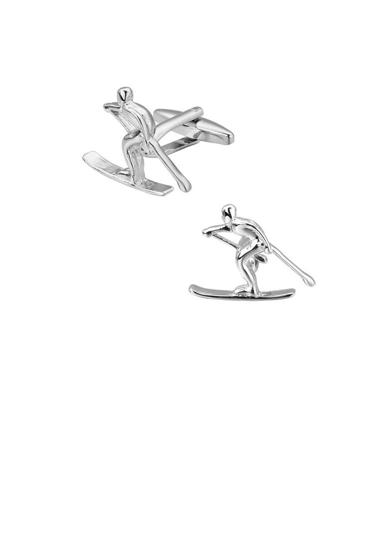 Simple Personalized Ski Cufflinks