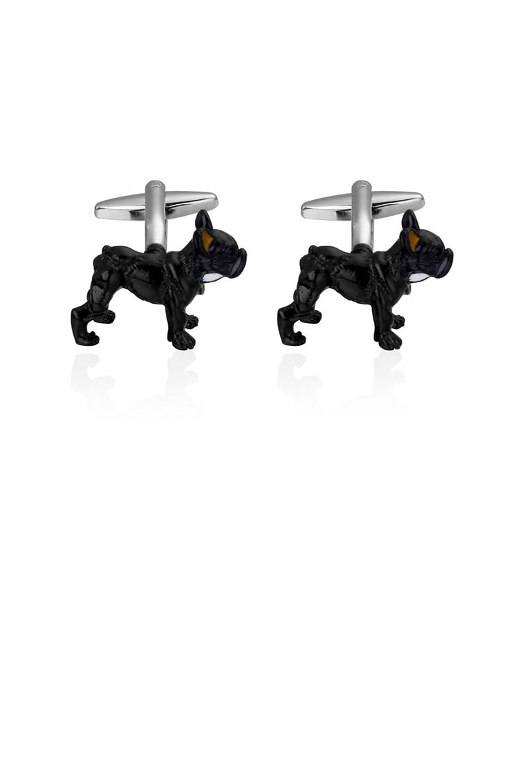 Fashion Cute Black Puppy Cufflinks