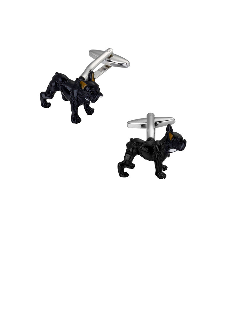 Fashion Cute Black Puppy Cufflinks