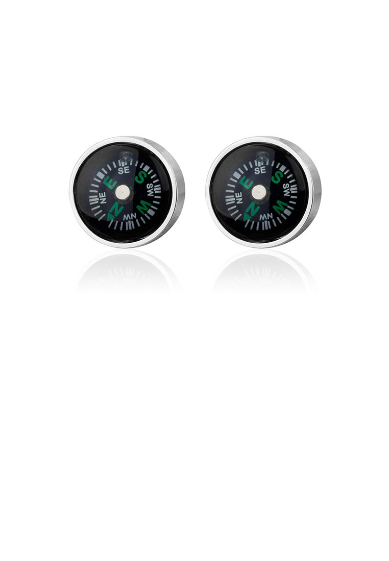 Fashion Creative Compass Geometric Cufflinks