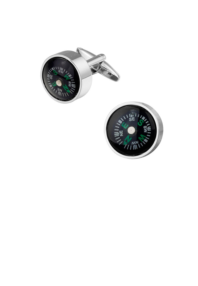 Fashion Creative Compass Geometric Cufflinks