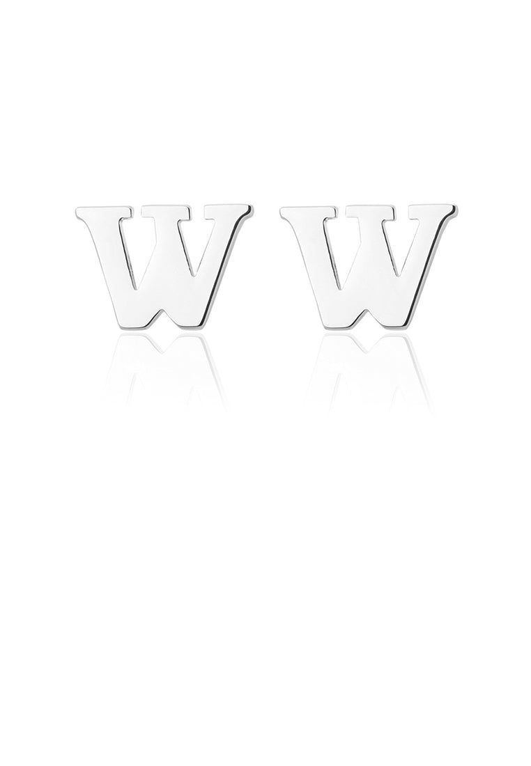 Simple and Fashion English Alphabet W Cufflinks