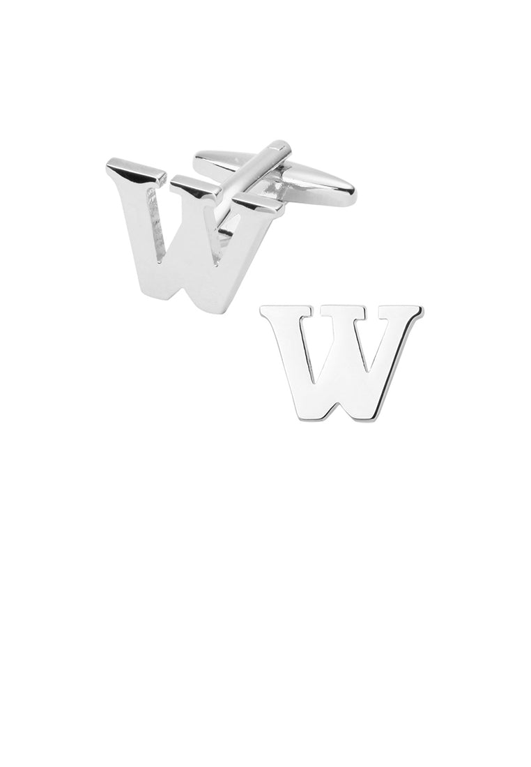 Simple and Fashion English Alphabet W Cufflinks