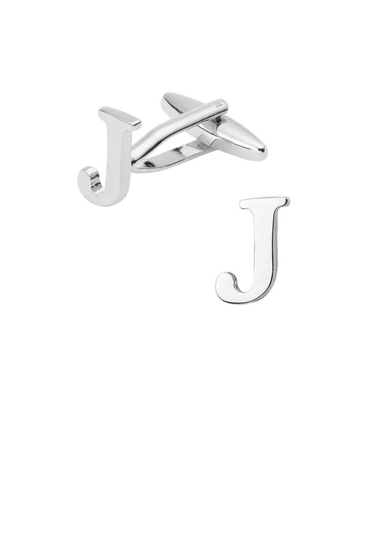 Simple and Fashion English Alphabet J Cufflinks