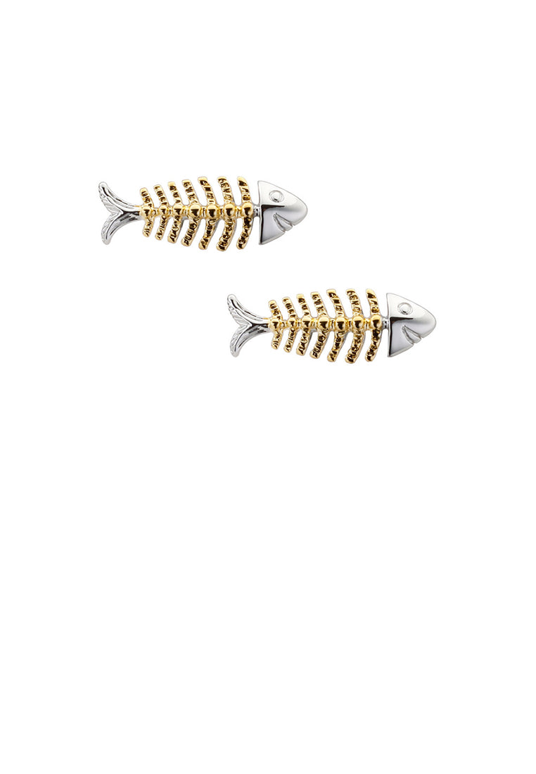 Fashion and Personalized Gold Fishbone Cufflinks