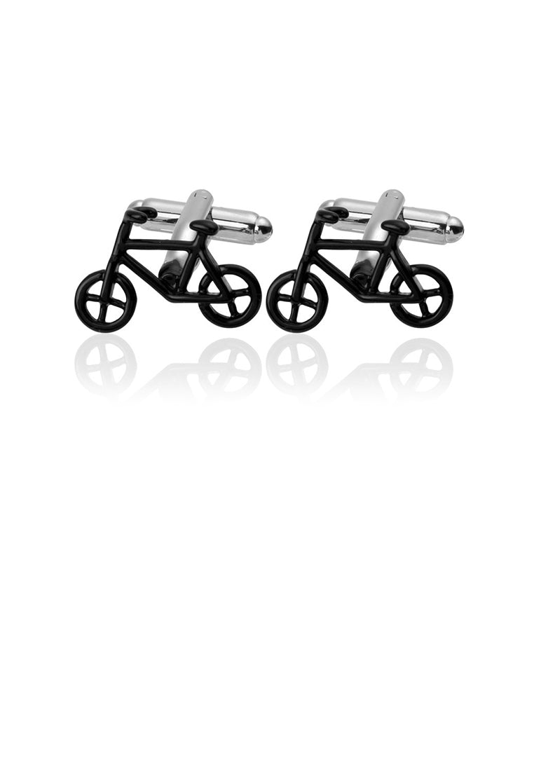 Fashion and Simple Enamel Black Bicycle Cufflinks