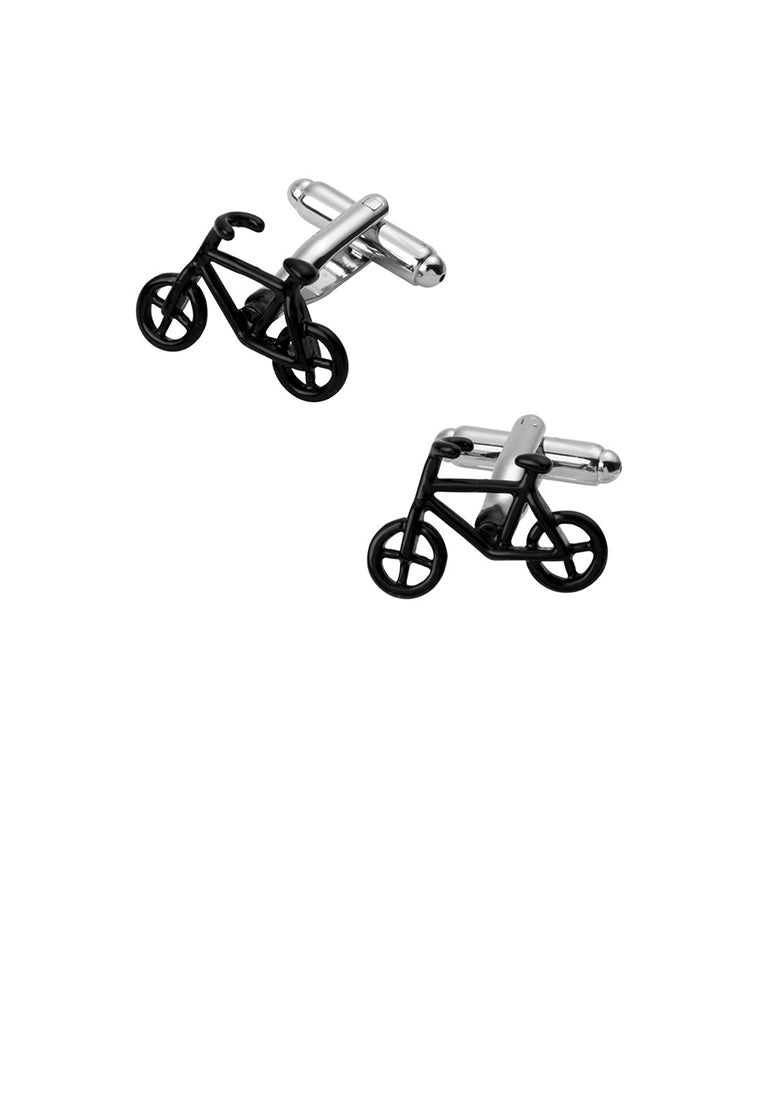 Fashion and Simple Enamel Black Bicycle Cufflinks