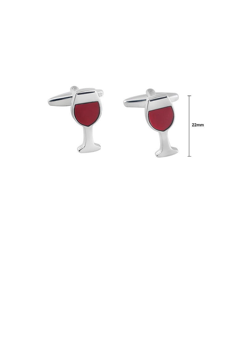 Temperament Personality Wine Glass Shape Cufflinks