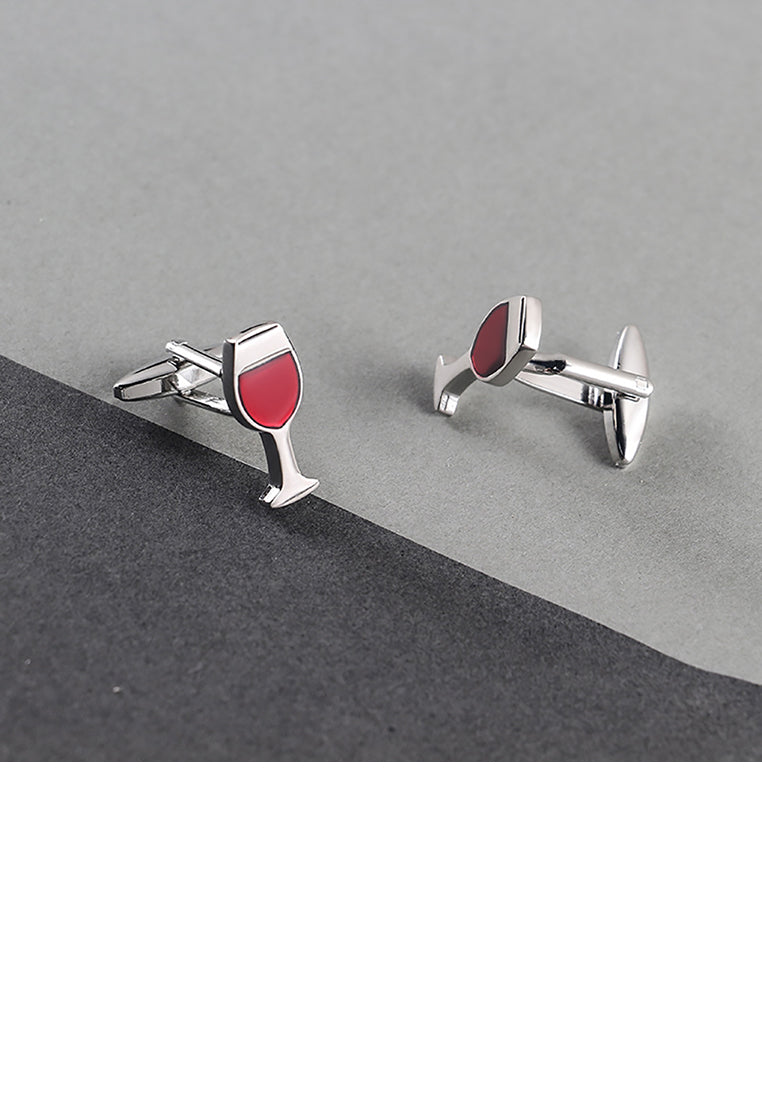 Temperament Personality Wine Glass Shape Cufflinks