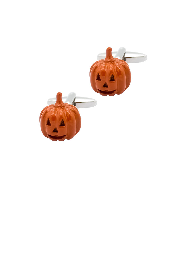 Fashion Creative Halloween Pumpkin Enamel Cufflinks