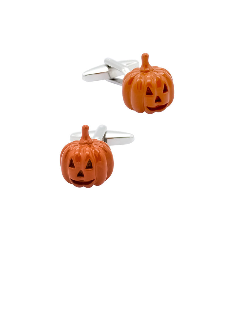 Fashion Creative Halloween Pumpkin Enamel Cufflinks