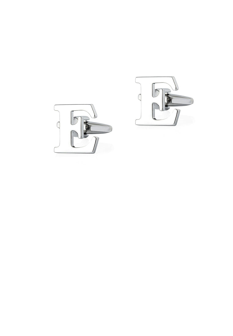 Fashion Simple English Alphabet E Cufflinks