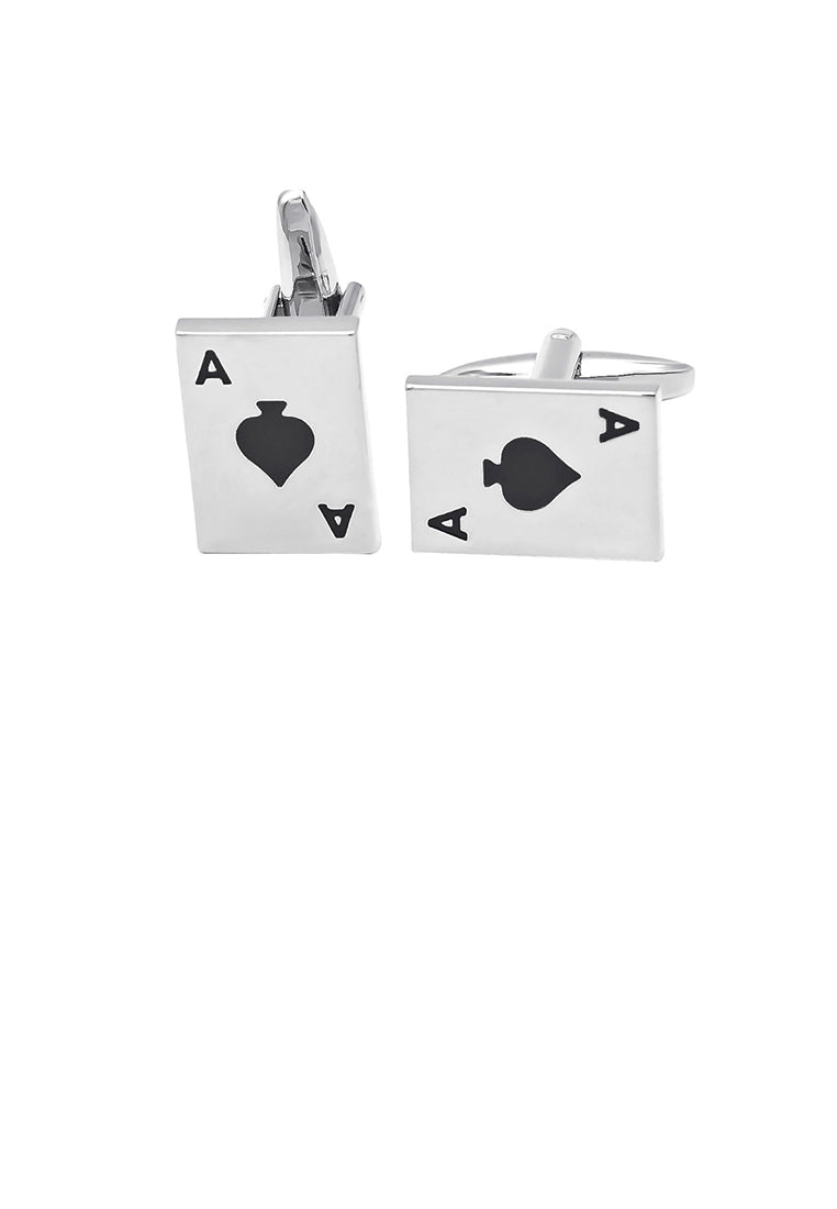Fashion Creative Ace Of Spades Playing Card Cufflinks
