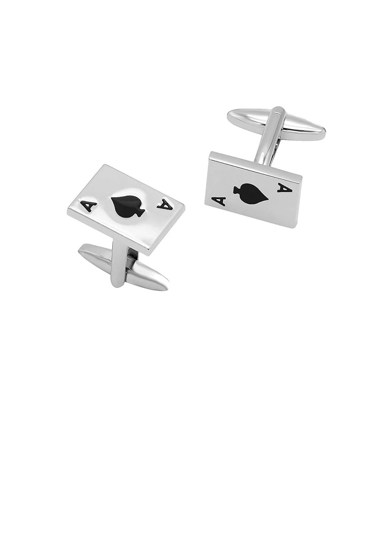 Fashion Creative Ace Of Spades Playing Card Cufflinks