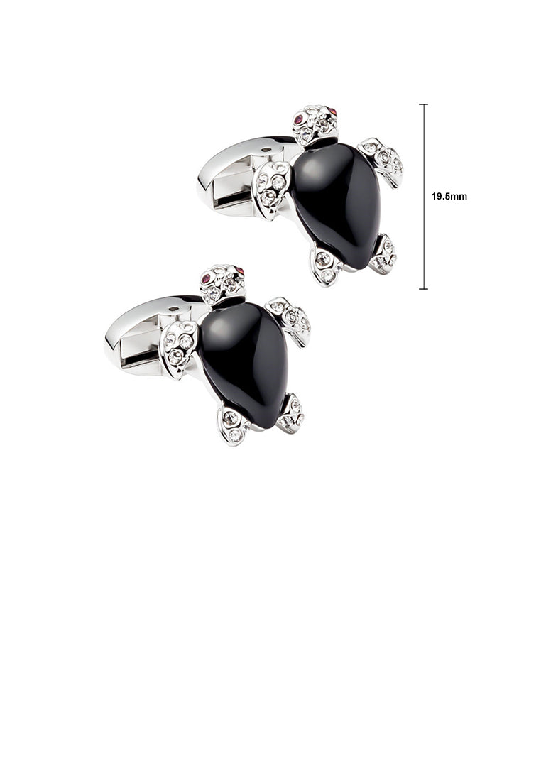 Simple and Fashion Tortoise Cufflinks with Cubic Zirconia - Luxurious Look