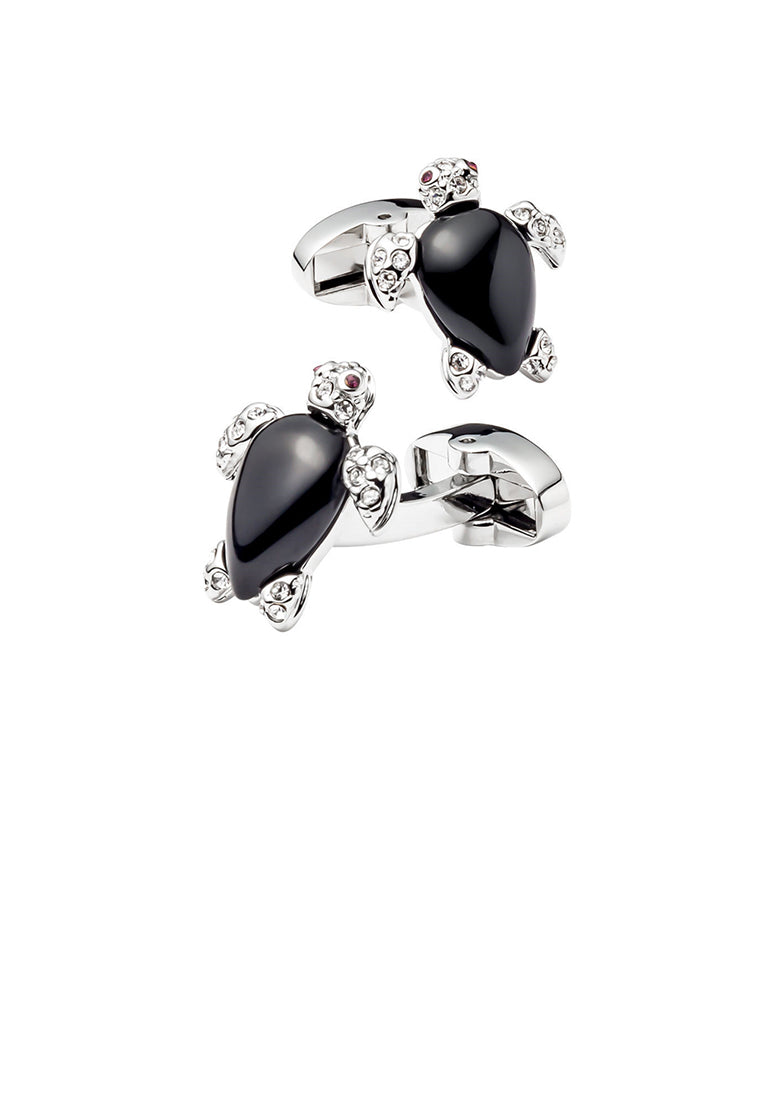 Simple and Fashion Tortoise Cufflinks with Cubic Zirconia - Luxurious Look