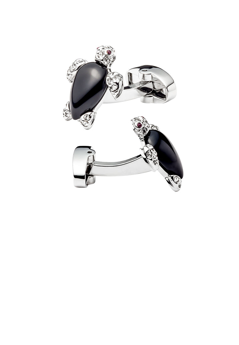 Simple and Fashion Tortoise Cufflinks with Cubic Zirconia - Luxurious Look