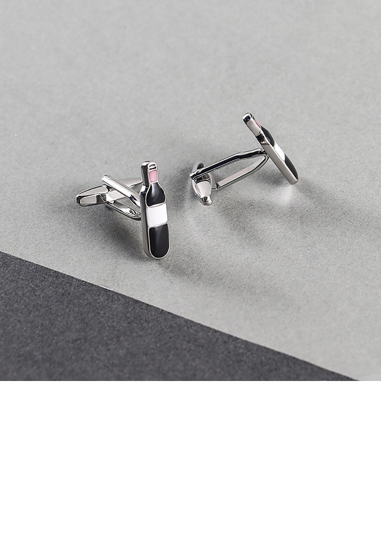 Fashion Temperament Wine Bottle Shape Cufflinks