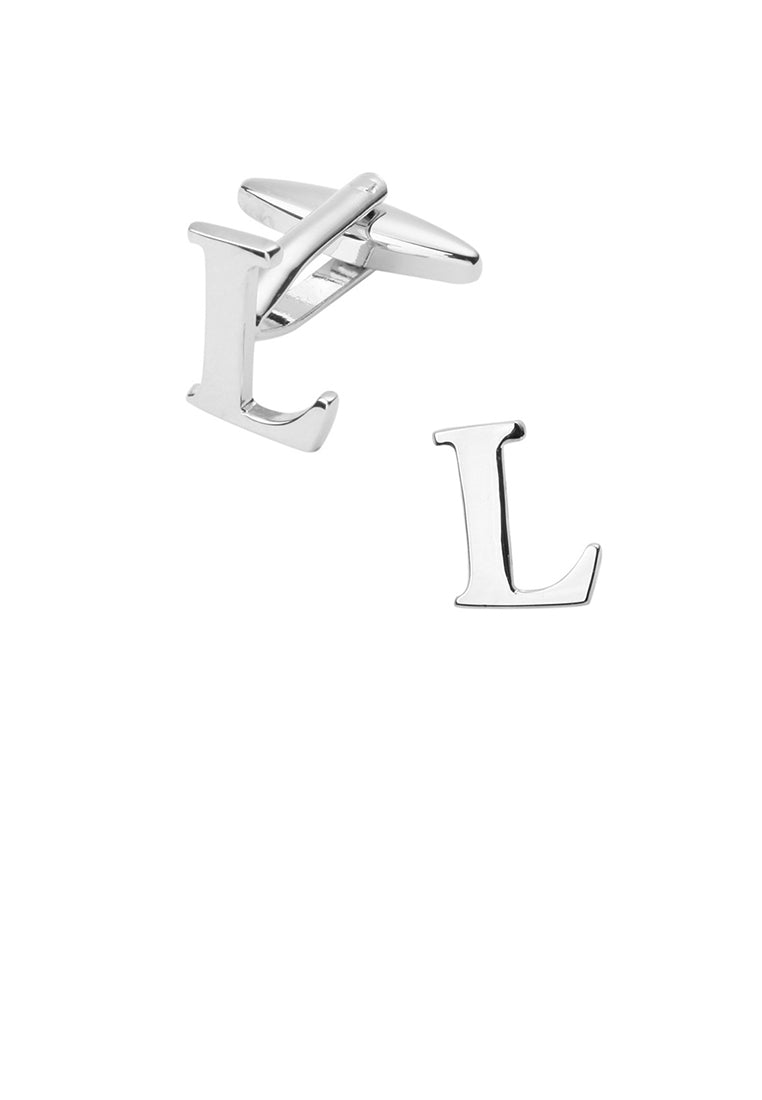 Simple and Fashion English Alphabet L Cufflinks