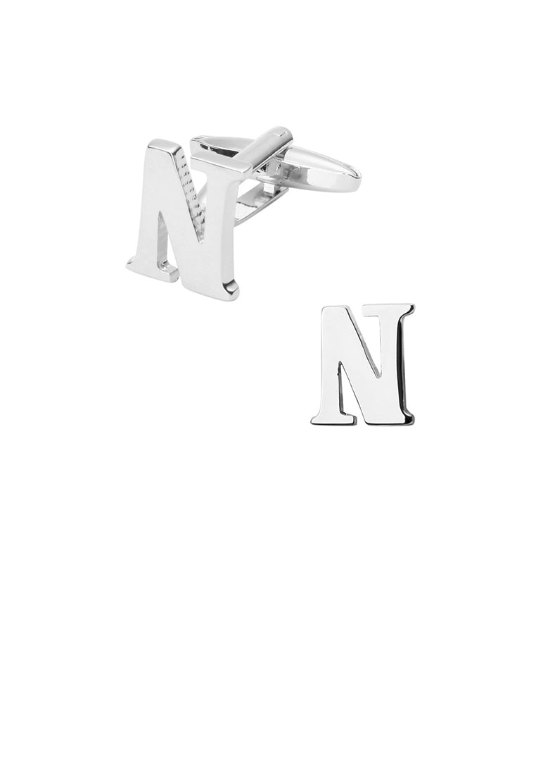 Simple and Fashion English Alphabet N Cufflinks