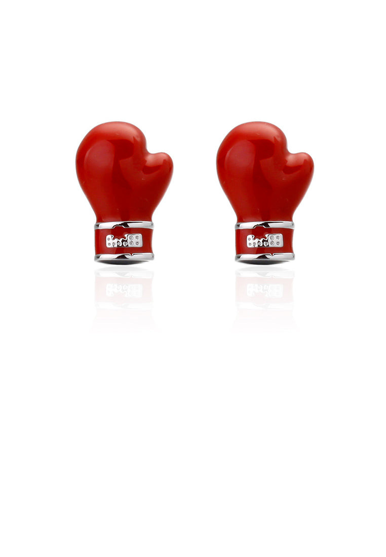 Simple and Fashion Red Boxing Glove Cufflinks - Vibrant Color