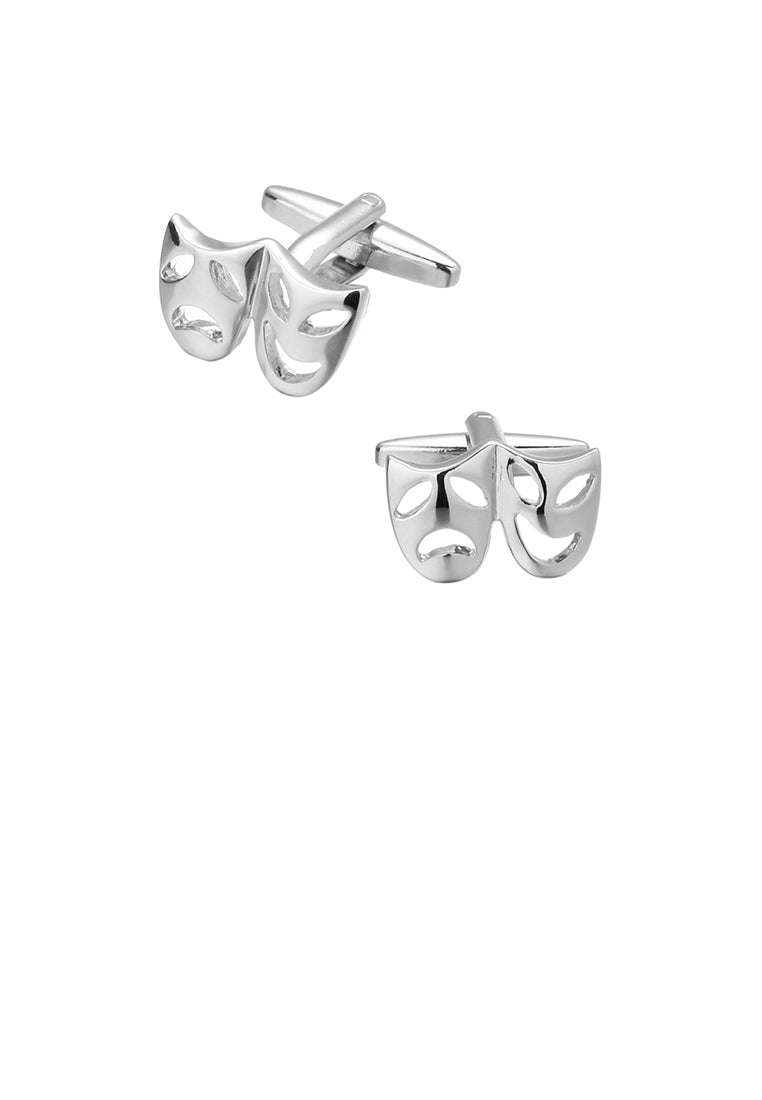 Simple and Personalized Silver Mask Cufflinks