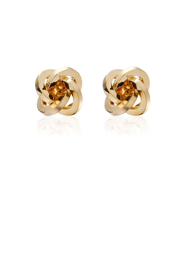 Simple and Fashion Plated Gold Twist Geometric Cufflinks