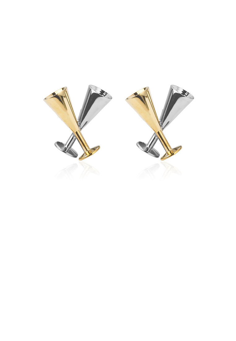 Fashion and Creative Two-color Wine Glass Cufflinks