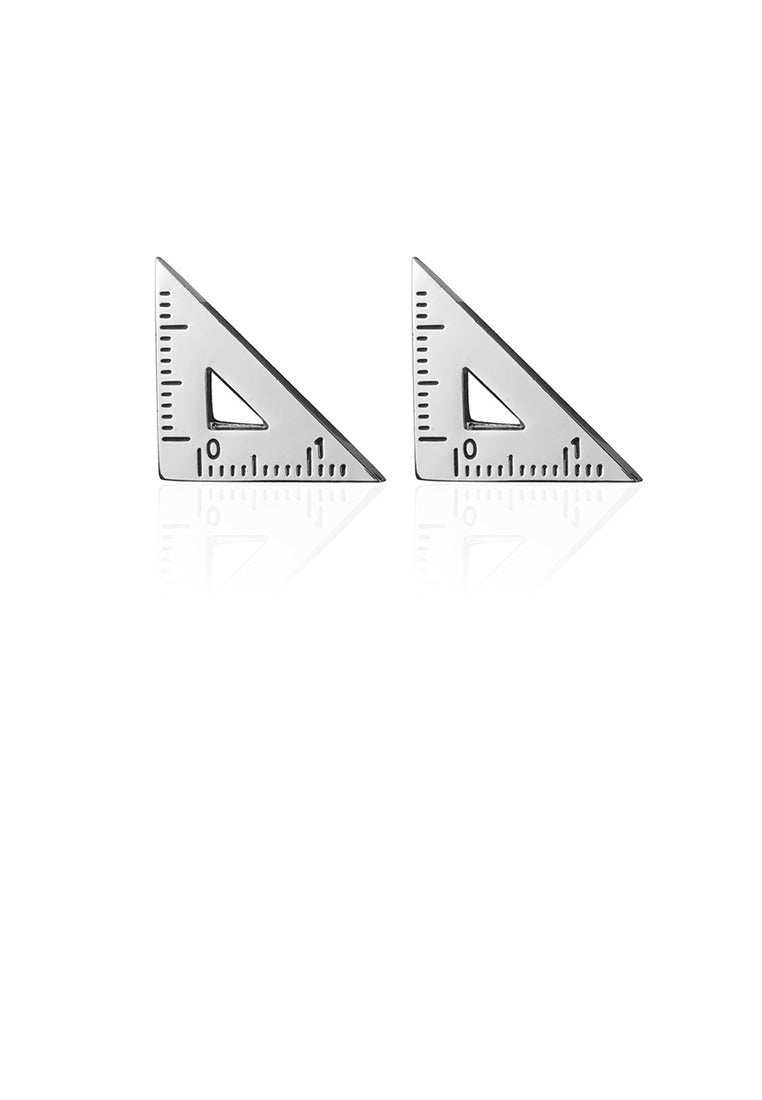Simple and Creative Triangle Protractor Cufflinks