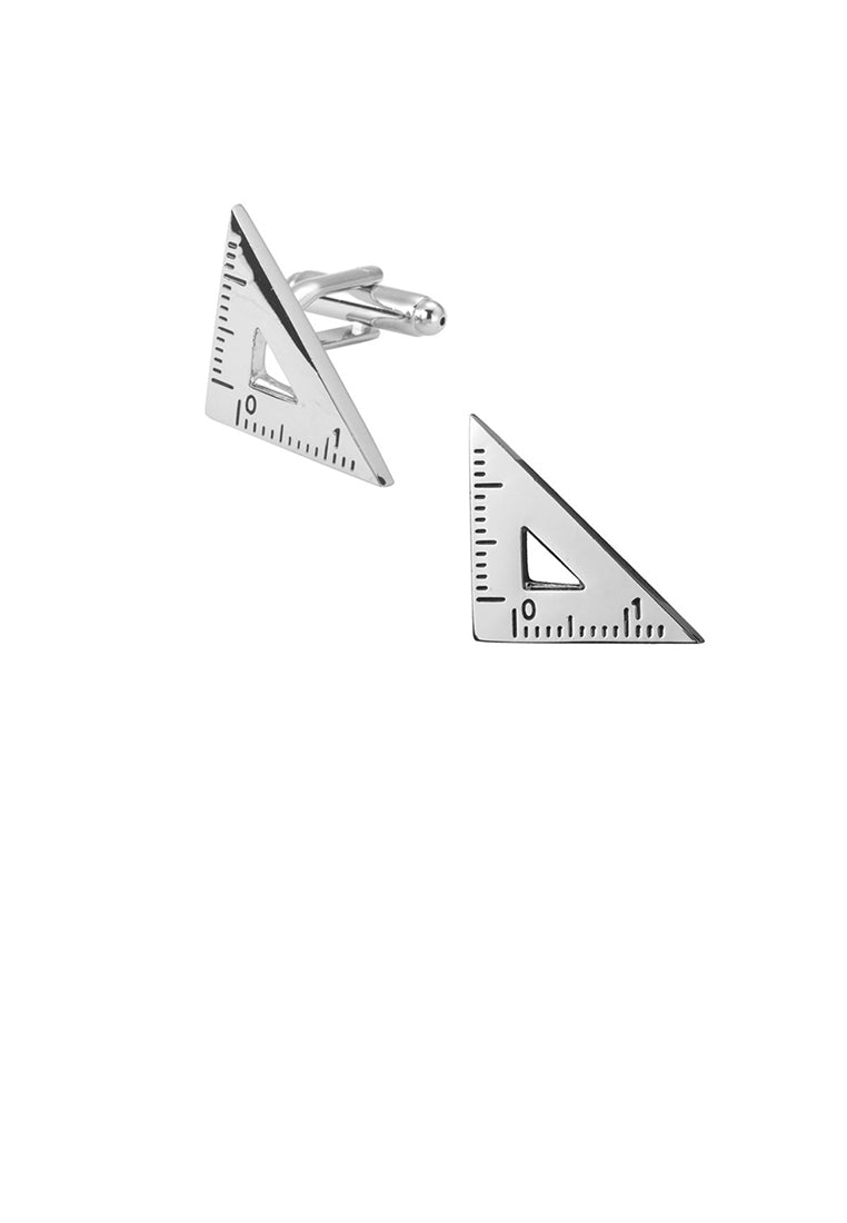 Simple and Creative Triangle Protractor Cufflinks