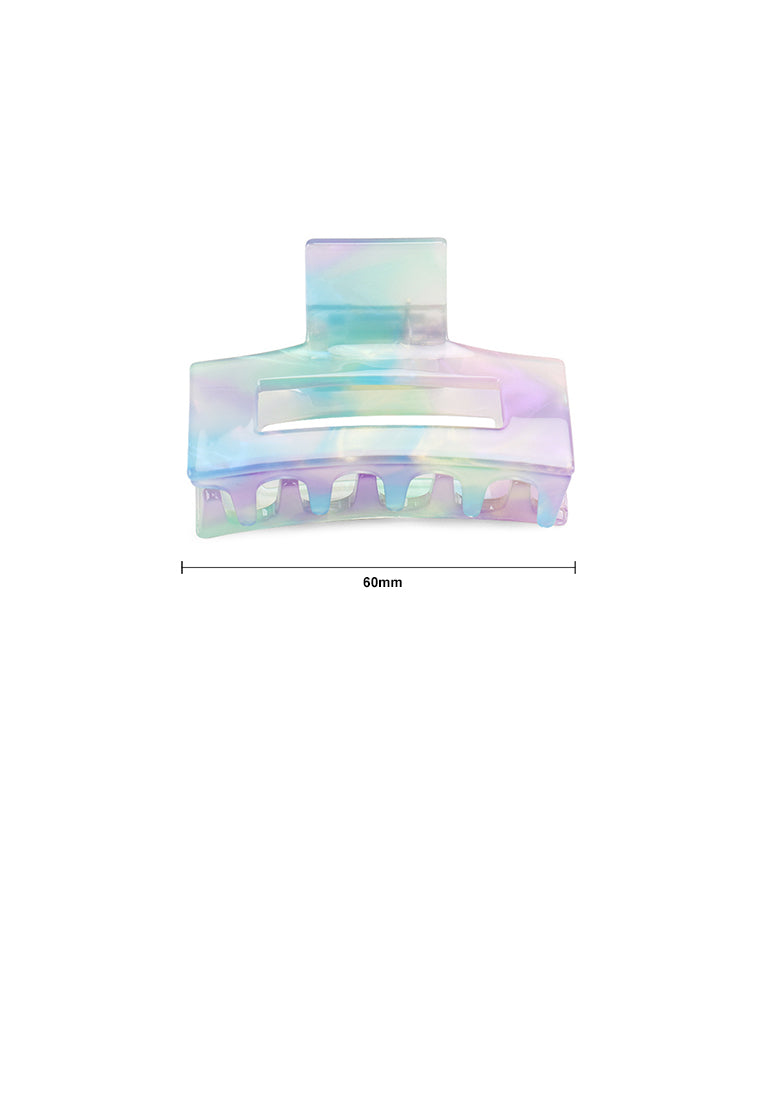 Fashion Simple Symphony Purple Green Geometric Hair Claw - Elegant Hairpiece