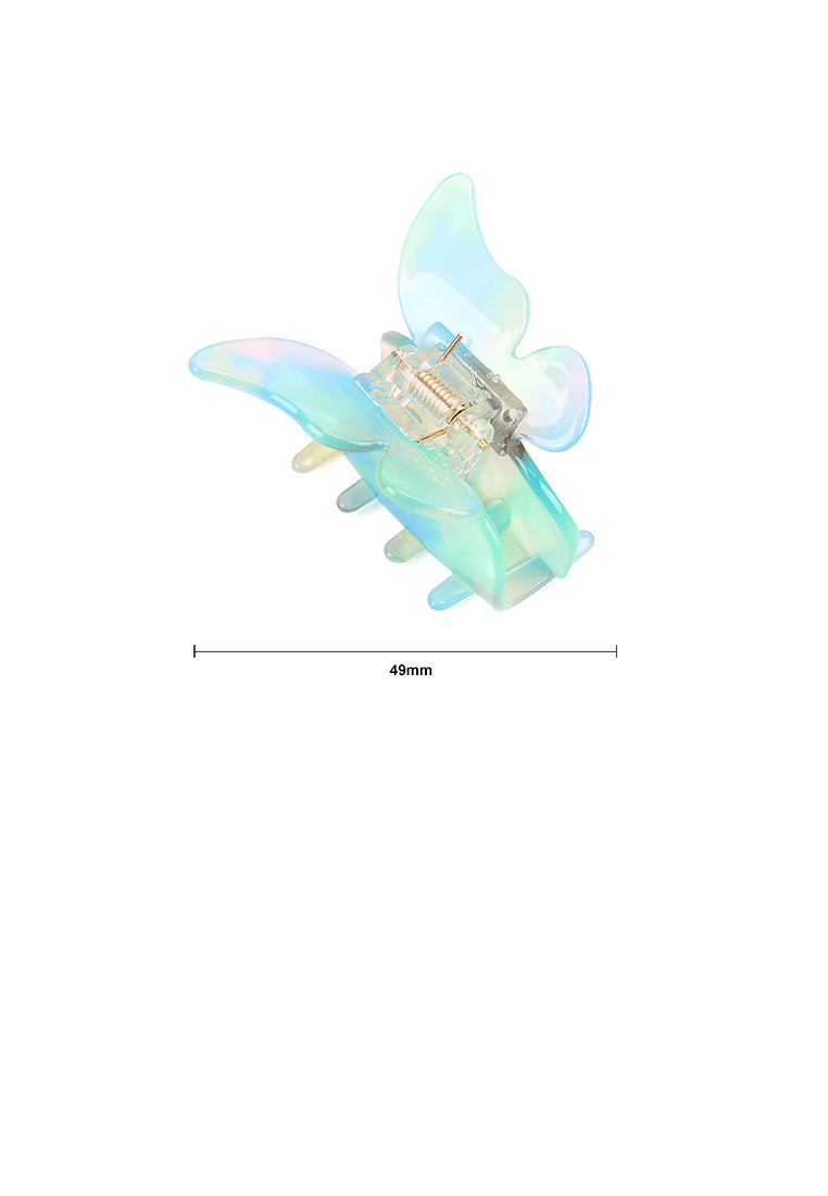 Fashion Temperament Blue Butterfly Hair Claw - Elegant Hairpiece