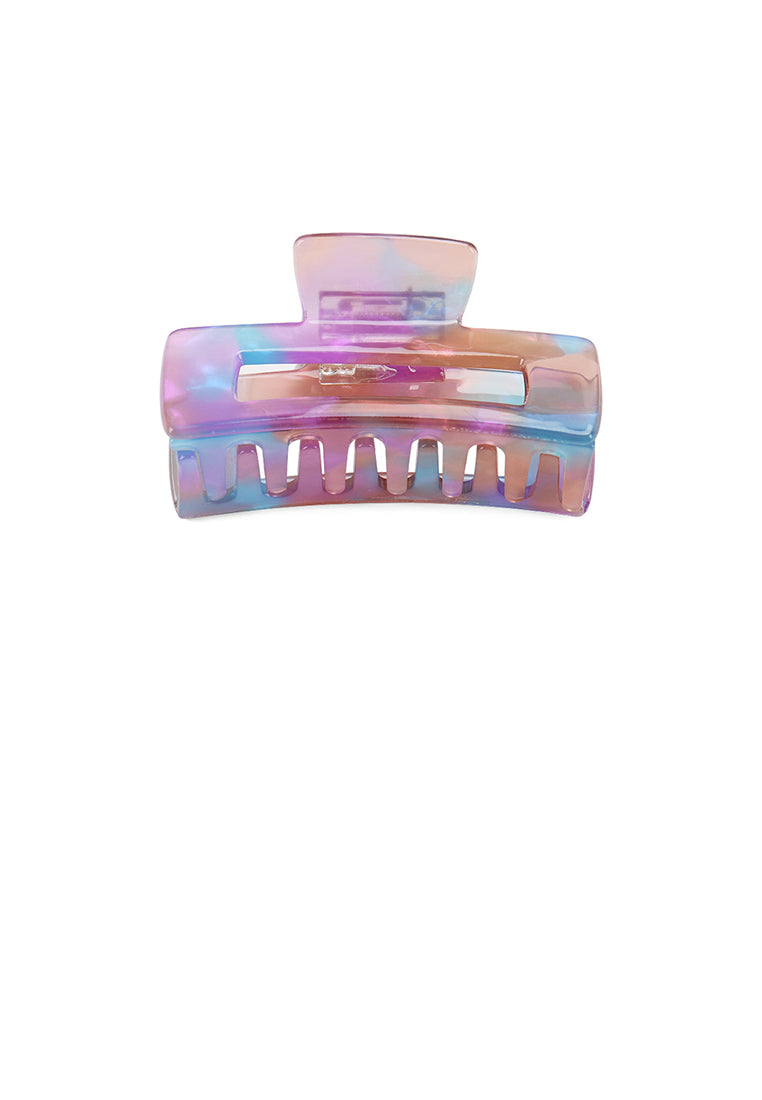 Fashion Simple Magic Blue Purple Pattern Geometric Hollow Hair Claw - Elegant Hairpiece