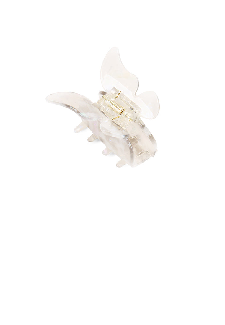 Fashion Temperament White Butterfly Hair Claw - Elegant Hairpiece
