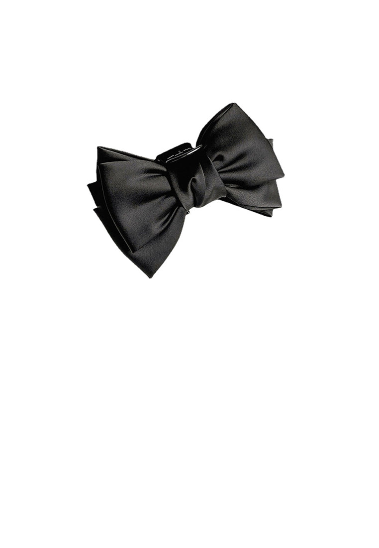 Simple And Sweet Black Ribbon Hair Claw - Elegant Hairpiece