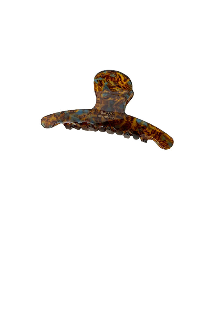 Fashion Temperament Brown Pattern Geometric Hair Claw - Elegant Hairpiece - Vibrant Color