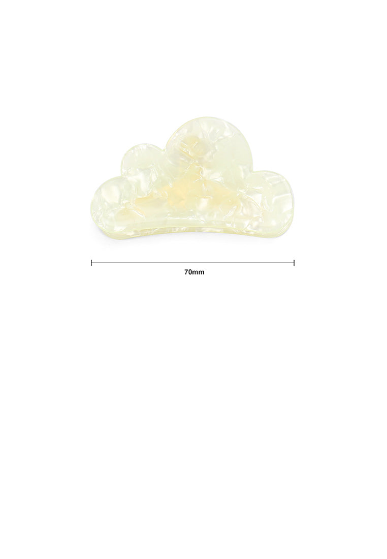 Sweet And Creative Green Cloud Hair Claw - Elegant Hairpiece