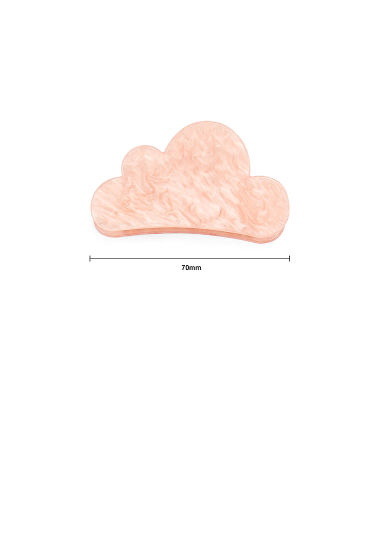 Sweet And Creative Pink Cloud Hair Claw - Elegant Hairpiece - Vibrant Color