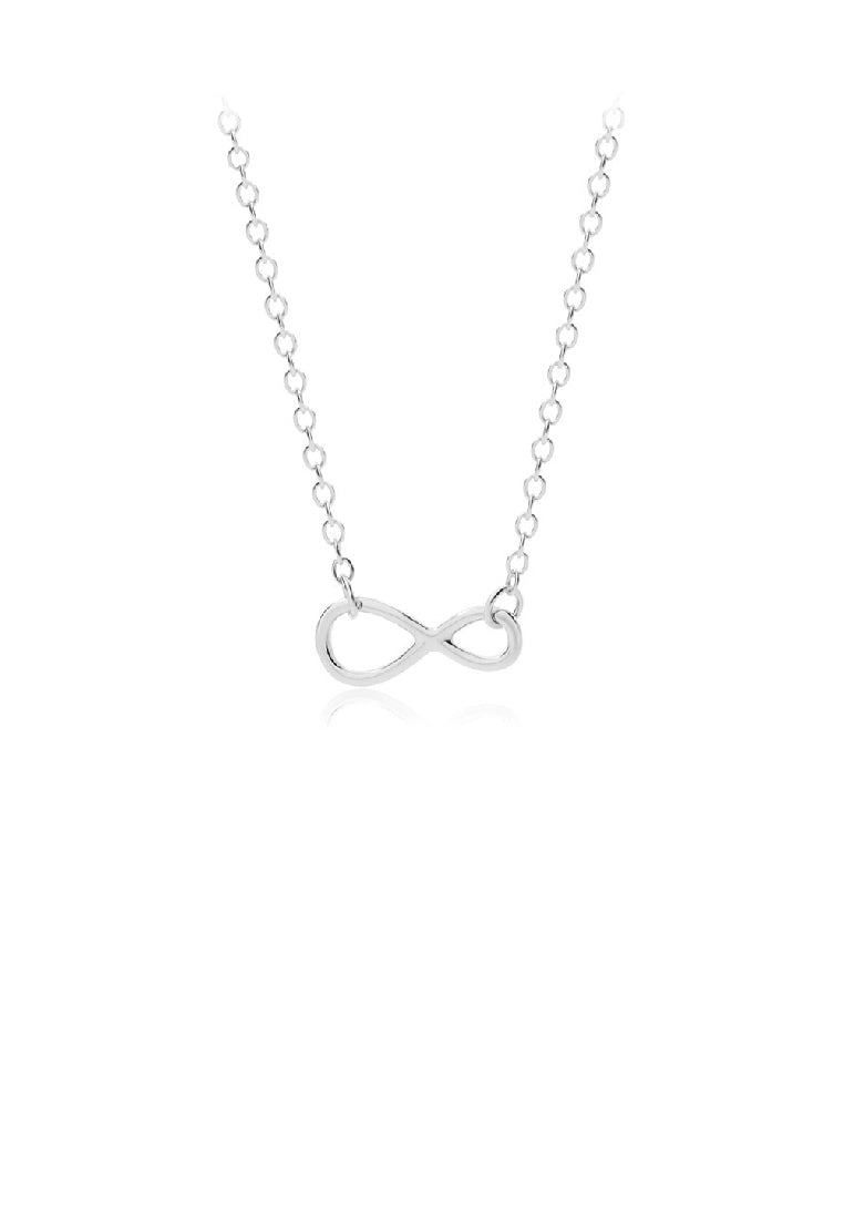 925 Sterling Silver Simple Fashion Mobius Pendant with Necklace