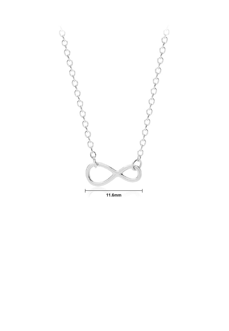 925 Sterling Silver Simple Fashion Mobius Pendant with Necklace