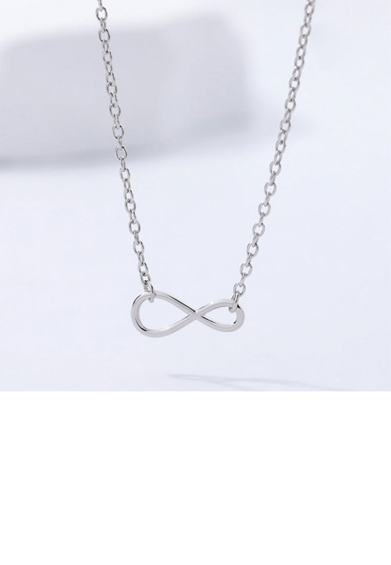 925 Sterling Silver Simple Fashion Mobius Pendant with Necklace