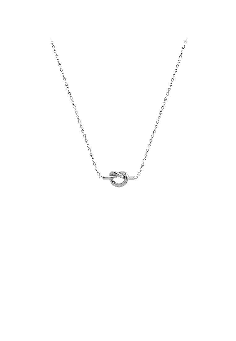 Simple Personality 316L Stainless Steel Rope Knot Pendant with Necklace