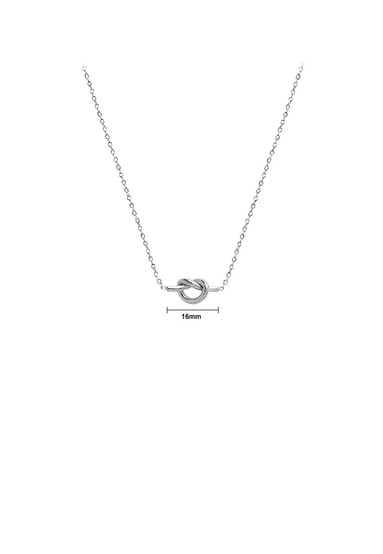 Simple Personality 316L Stainless Steel Rope Knot Pendant with Necklace