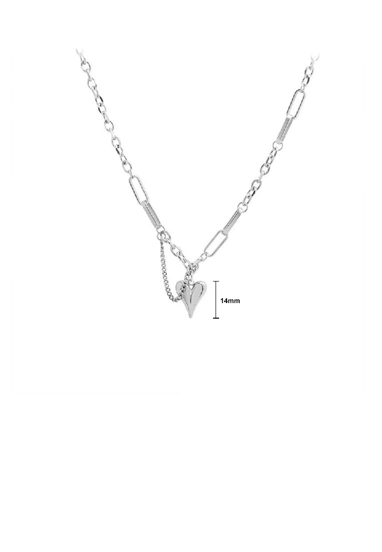 Fashion Elegant 316L Stainless Steel Heart Pendant with Necklace