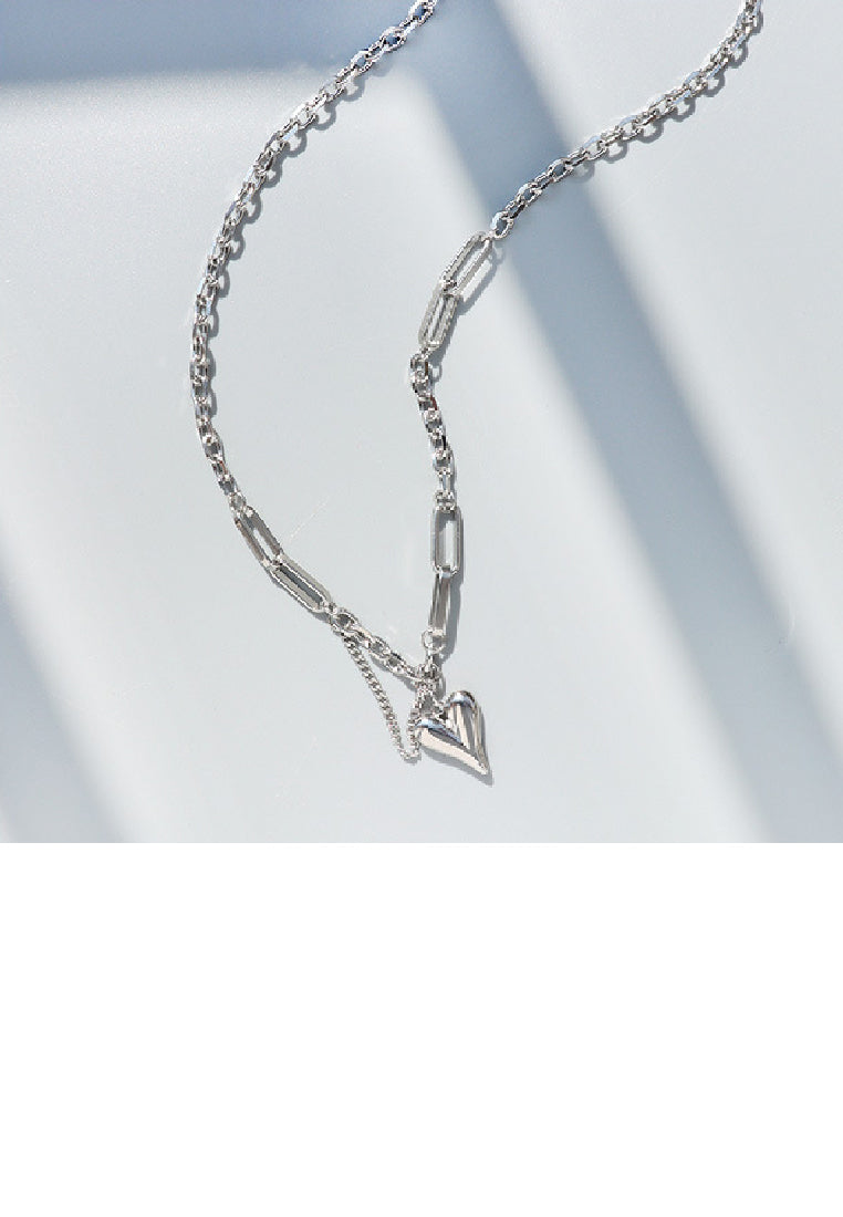 Fashion Elegant 316L Stainless Steel Heart Pendant with Necklace