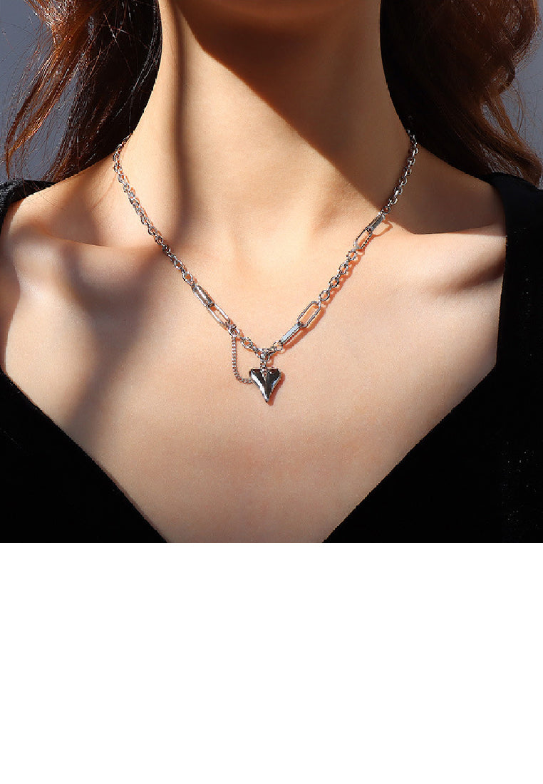 Fashion Elegant 316L Stainless Steel Heart Pendant with Necklace